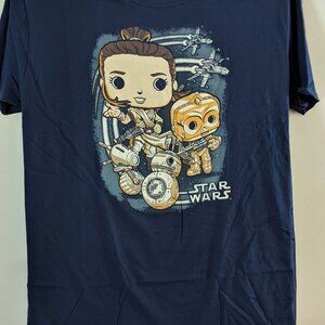 Funko Pop Tees Mens Black Star Wars Smugglers Bounty Rise Of Skywalker Rey XL